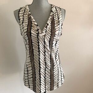 WHBM Braided V-Neck Sleeveless Top